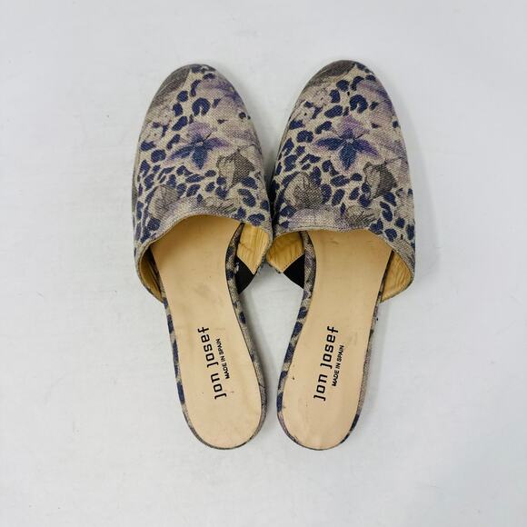 Jon Josef Floral Printed Slip‑On Mule Canvas Summer Flat Round Toe Size 9.5M - Picture 8 of 11